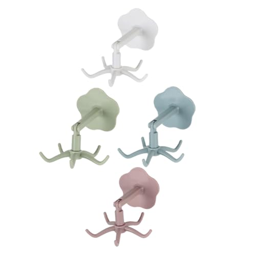 lurrose 4個 転可能壁掛けフック付きヘアアクセサリー収納ラック ヘアホルダー兼ジュエリー掛け ネックレスやブレスレットも整理可能 耐久