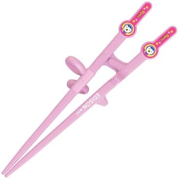 Pororo Edison Training Chopsticks for Right Handed 2 Step, Pink