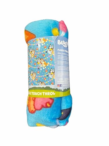 Bluey & Bingo Soft Silky Fleece Throw Blanket 40 x 50 Kids Party Pups Design