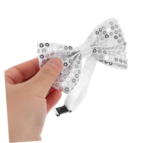 10Pcs Sequin Bow Ties for Boys Adjustable Pre Tied Bowtie for Stage Performances Weddings and Graduations Elegant Solid Color Design for Every Occasion4