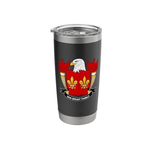 Van Brunt Coat of Arms - Family Crest Stainless Steel Insulated Tumbler