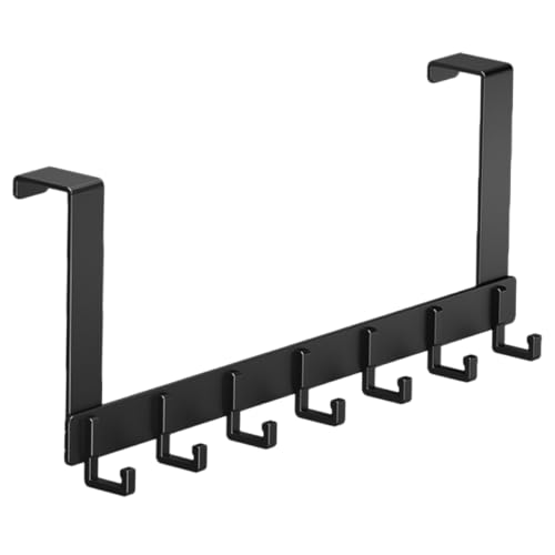 NAMOARLY Black Space Aluminum Door Back Hook Back of Door Hooks Hooks Coat Hook Carbon Steel