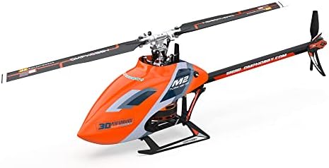 OMPHOBBY M2 EVO RC Helicopter for Adults Dual Brushless Motors Direct-Drive 6 Channel RC Helicopters Outdoor, Superior 3D Remote Control Plane Gifts Newly Upgraded Mini Drone BNF(No Controller-Orange)