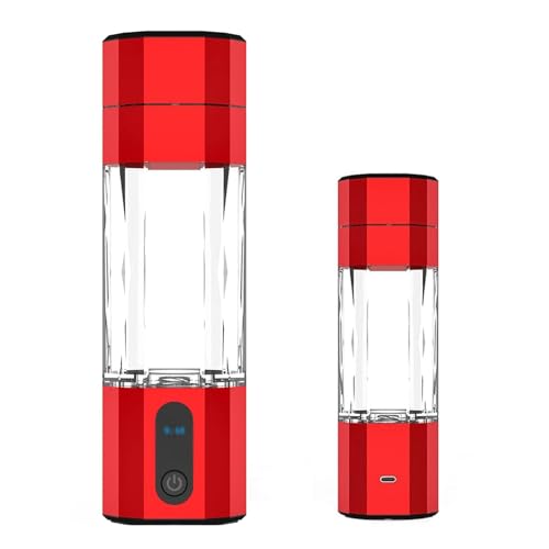 Botella de Agua de hidrógeno Botella generadora de Agua de hidrógeno con Taza Rica en hidrógeno Ionizador de Agua de hidrógeno Recargable de 208 ml Mejora la Calidad del sueño