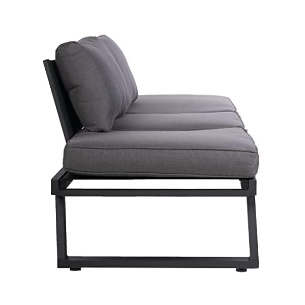 OUTLIV. Gartenliege Lucca Aluminium Dunkelgrau