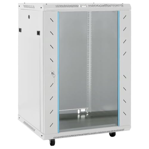 Gabinete de Datos en Rack for servidores de Datos: Estante de Almacenamiento montado en la Pared con Puerta de Vidrio, Paneles Laterales extraíbles, con Cerradura Delantera y Trasera