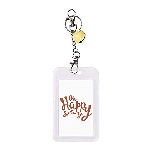 Étui de protection carte de crédit jaune anti-rayure Oh Happy Day clochette
