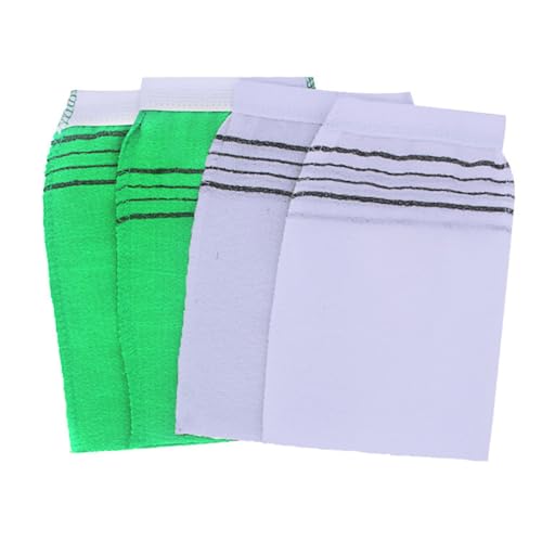 GANAZONO Guantes de Baño Exfoliantes Verdes 10 Unidades, Manoplas Gruesas de Textura para Sauna y Ducha, Toalla de Lavado Compacta para Uso Doméstico y Viaje