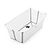STOKKE® Flexi Bath®│Vasca pieghevole per il bagnetto dei bambini│Vaschetta portatile con base antiscivolo per bambini dai 0 mesi ai 4 anni│Colore: White