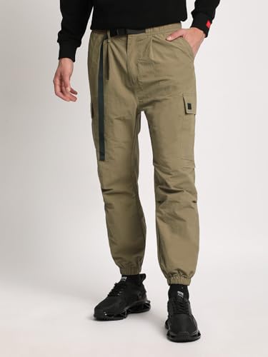 Image of Men's Navy Slim Fit Casual Cargo