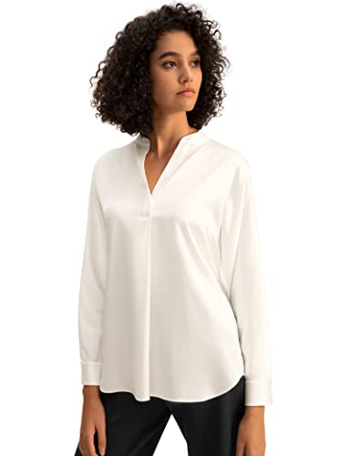 LilySilk Womens 22MM Pure Silk Shirt Ladies Long Sleeve Classic