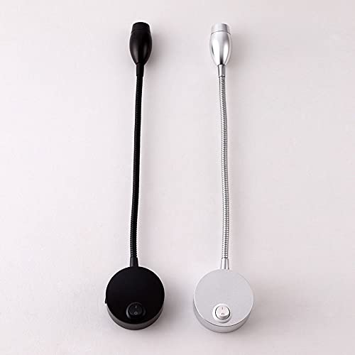 Foco de pared LED con cuello de cisne flexible y orientable para lectura 3