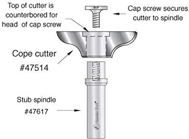 Miniatura 2 de Amana Tool - Cortador inclinado de carburo 47514 para puerta de gabinete