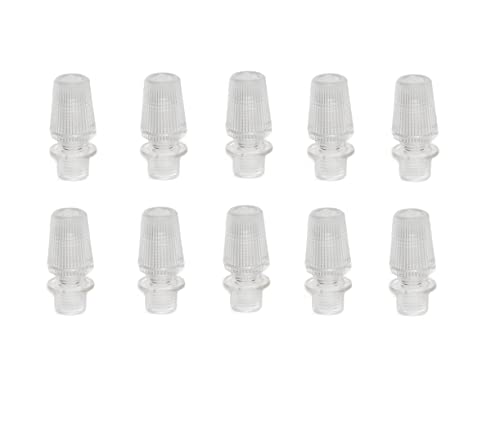 Kabelklemme, konisch, aus Kunststoff, für Elektrokabel, Textilkabel (Packung mit 10 Stück) (transparent) Cover