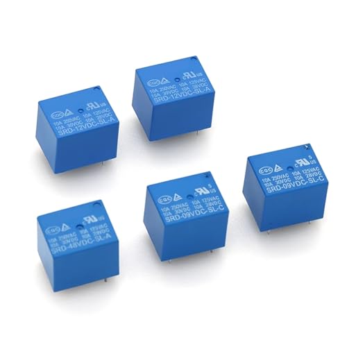 Relé de 12 V CC de 4 pines SRD-5V-SL-C con conmutación estable para circuitos de potencia
