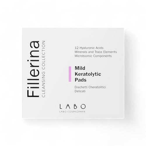 Disques kératolytiques Fillerina aux 12 acides hyaluroniques pour le gommage du visage 60 pcs