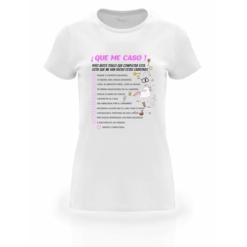 Camiseta Despedida de Soltera | Mujer | Manga Corta | Especial Grupos |100% algodón (Que me Caso)