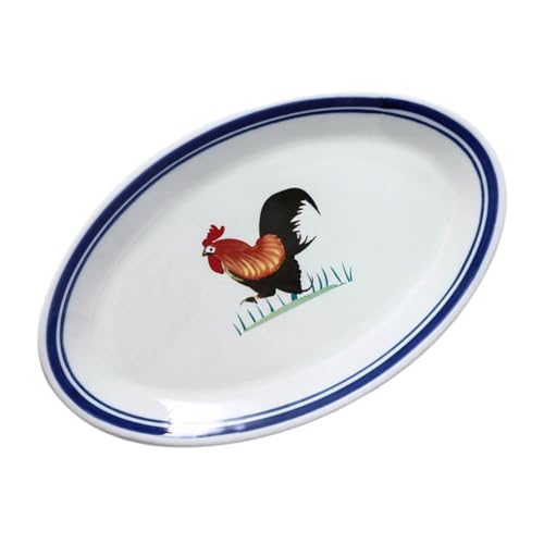 Assiette en céramique coq rétro, vaisselle décorative d'exception pour vos repas