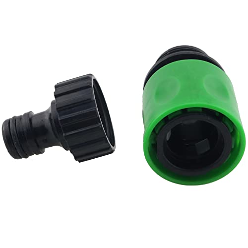 Yhxixi 4Sets 3/4 Inch Green Garden Hose Quick Connector Plastic Water Hose Fittings Male And Female Connectors Hose End Adapters With 10 Pieces Rubber Gaskets #TOP4