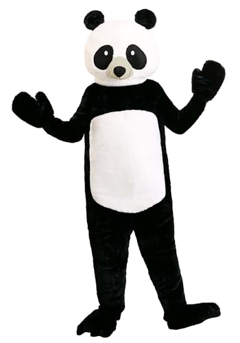 Panda Bear Adult Costume | Panda Bear Jumpsuit Costume | Ideal for Costume Parties, Halloween, and Cosplay X-Large