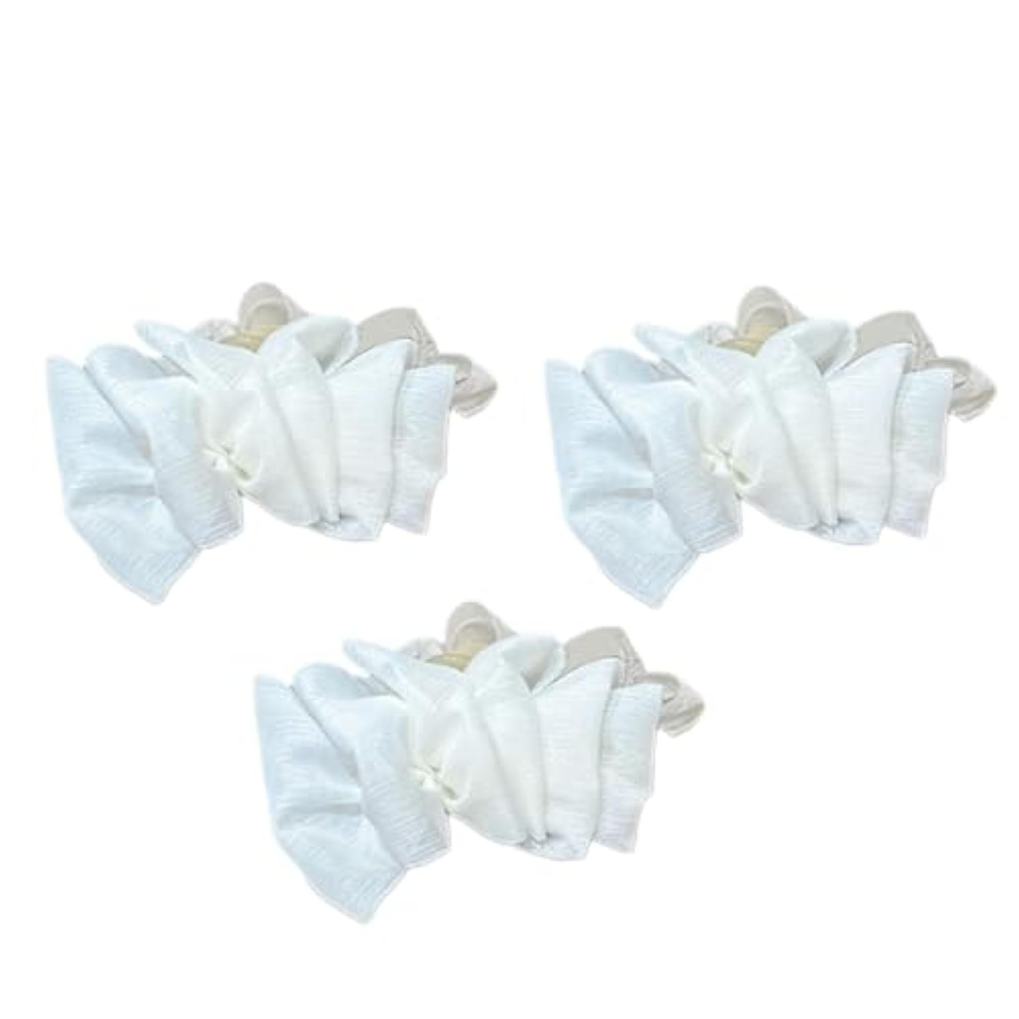 3Pcs Beige Bow Hair Claw Clip Set, Fashion Accessories