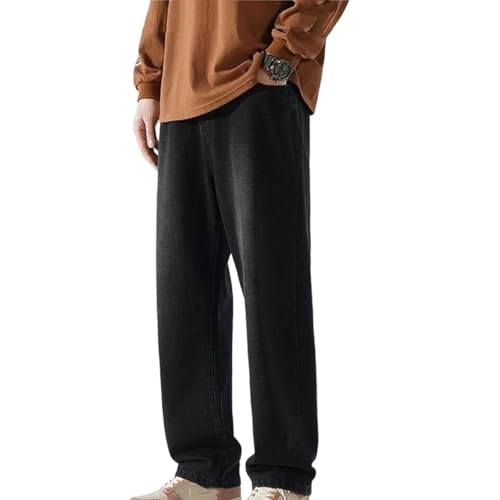 Men's Tall Jeans Extra Long Straight Leg Stretch Denim Pants Slim Thin Casual Elastic Waist Trousers