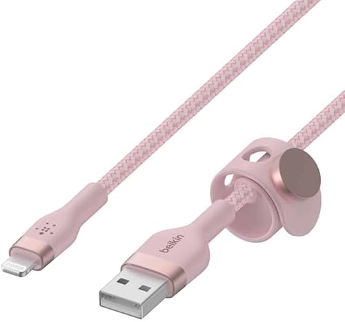Miniatura 5 de Belkin BoostCharge Pro - Paquete de 2 cables USB trenzados flexibles tipo A a Lightning (3M10FT), certificación de carga MFi compatible con iPhone