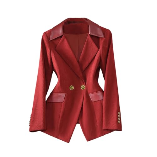 Blazer de printemps pour le travail et le bureau veste rouge ajustée