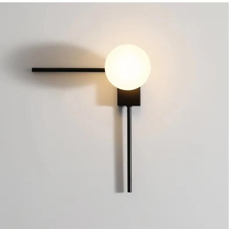 Lámpara de pared led para escaleras y sala de estar de diseño nórdico negro