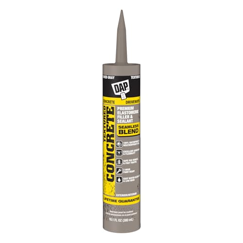 DAP Textured Concrete Premium Elastomeric Filler & Sealant, Gray, 10.1 Oz (7079808676)