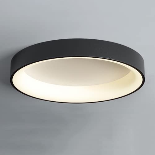 LPFWSK Iluminación lateral hueca moderna Luz de techo LED Atenuación tricromática LED Luz de techo de montaje empotrado Dormitorio redondo Accesorio de iluminación de oficina Cerrar el techo Montaje e Cover