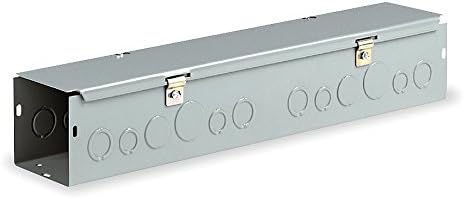 Wiegmann HS444 NEMA 1 Combination Hinge/Screw Cover Wireway with Knockouts, Steel, 4" x 4" x 48"