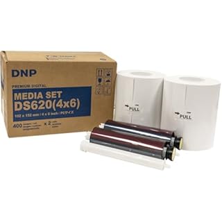 DNP 2X 4x6" Dye Sub Media for DS620A Printer, 400 Prints Per Roll, 2 Piece