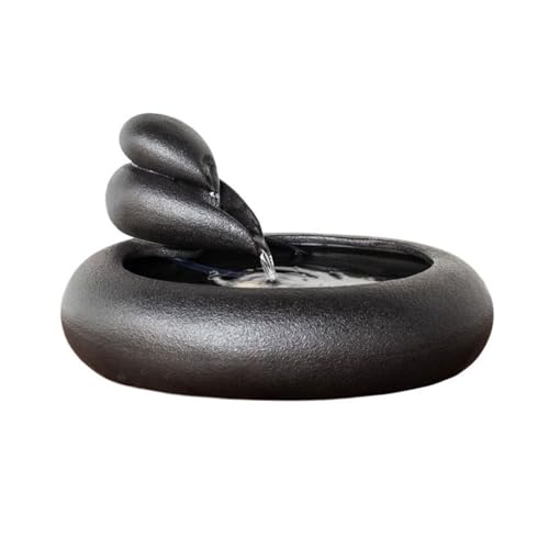 FAJNUZI2024 Moderner Keramik Tischbrunnen mit Wasserzirkulation