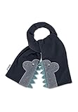 Schal aus Microfleece mit Dino-Applikation, mit Fransen, gefüttert mit Microfleece.