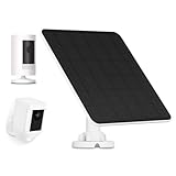 Solarpanel für Ring Kamera, 5W Solar Charger für Ring Stick Up Cam/Pro Akku, Spotlight Cam Plus/Pro Akku, Wyze Battery Cam Pro, Inklusive Rundstecker und USB-C Adapter, IP65 Wasserdicht
