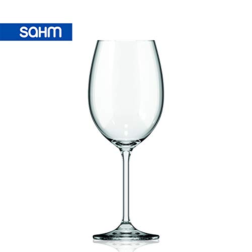 Foto von Sahm Weißweingläser 6er Set - 450 ml Weingläser Weisswein - Spülmaschinengeeignete Weissweingläser - Langlebiges Weingläser Set Weisswein
