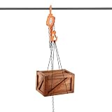 Hebelzug 1,5T 3m G80 Stahl Kettenzug 360° Garage Werkstatt Hebezeug (Orange)