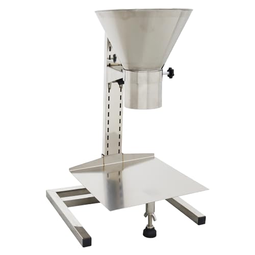 WYDDDARY Feeding Hopper Stainless Steel Funnels with Support Stand Manual Filling Package Funnel for Powder Paste Liquid Granule 3.1inch(8cm)