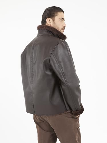 GUESS Men's Ryder Bonded Faux Leather Zip Jacket3