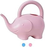 LOYUYU 1.5L Plastic Watering Can Small Lightweight Cute Indoor Outdoor Garden Plants, Adult Elephant Watering Can STYLE1: Pink