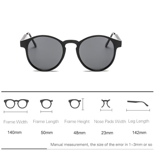Lunettes de soleil rondes rétro transparentes et protection UV400 mixte