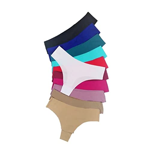 Kit 10 Calcinha Tanga Sem Costura Corte a Laser Não Marca (G 40/42)