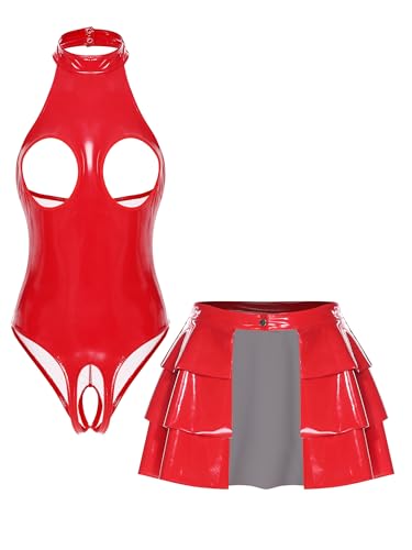 CHICTRY ensemble de danse et combinaison seins nus pour looks clubwear uniques