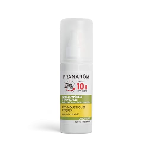 Pranarôm - Aromapic - Spray Lacté Répulsif - Efficace 10 heures - Anti-moustiques et Tiques -...