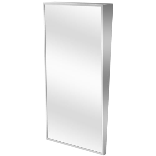 MorningRo Fixed Tilt Mirror 18 Width x 36 Height 304 Stainless Steel Frame Fixed Position Tilt Mirror for Handicap Bathroom Applications