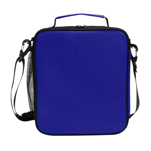 Kids Lunch Bag for Boys Girls Navy Insulated Lunch Box with Shoulder Strap Reusable Cooler Bags Organizer Lunch Tote Bag for School Picnic Beach
