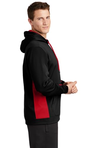 SPORT-TEK Unisex Sport-Wick Fleece Colorblock Hooded Pullover2