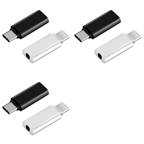 YGBWAOV 6 Pièces Convertisseur de Type C vers Prise Jack 3,5 mm Adaptateur Audio pour Écouteurs Câble Type USB C vers Adaptateur de Câble Auxiliaire pour Casque 3,5 Mm