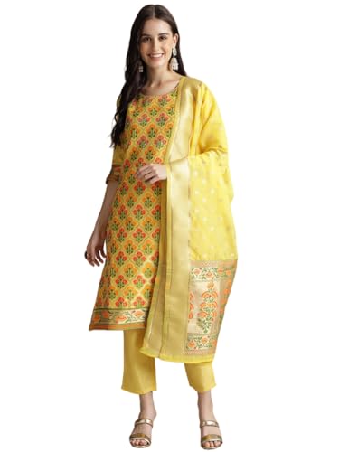 Image of arriva fab Women's Embroidery Kurta Set With Duppata